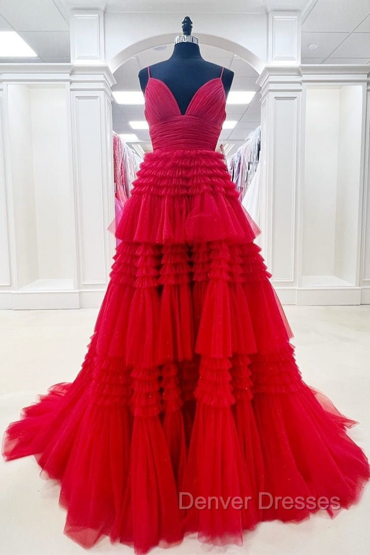 Princess Blue Tiered Layers Tulle Long Prom Dress