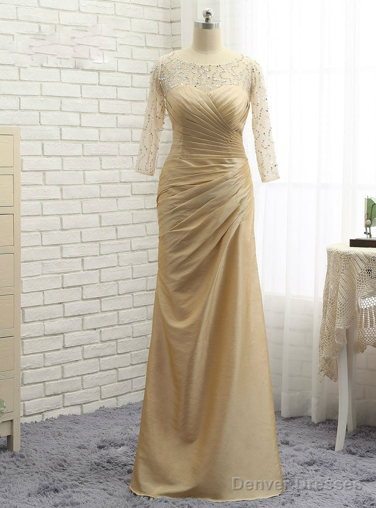 Princess Gold Mother Of The Bride Dresses Mermaid 3/4 Sleeves Main image