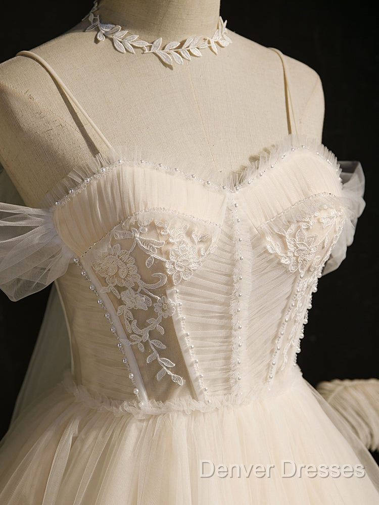 Princess Ivory Hoco Dress Short Homecoming Dress