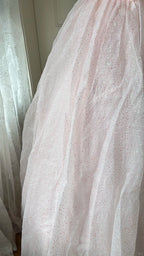 Princess Pink Strapless Bow Sequined Tulle Ball Gown Evening Dress Sweet 16 Dress