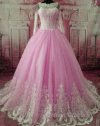 Princess Wedding Dress Lace Long Sleeves