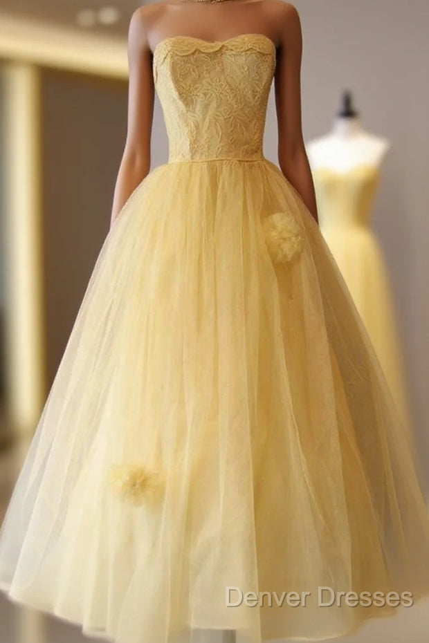 Princess Yellow Evening Gown Homecoming Dress Main image