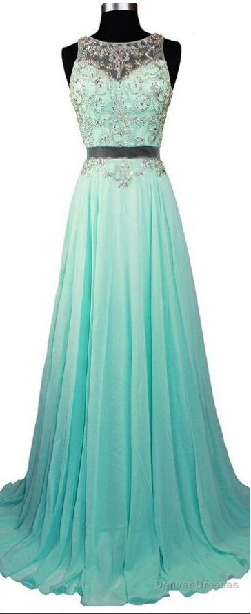 Sparkle Prom Dresses With Silver Beading Chiffon Prom Dresses Simple Evening Gowns Secondary image
