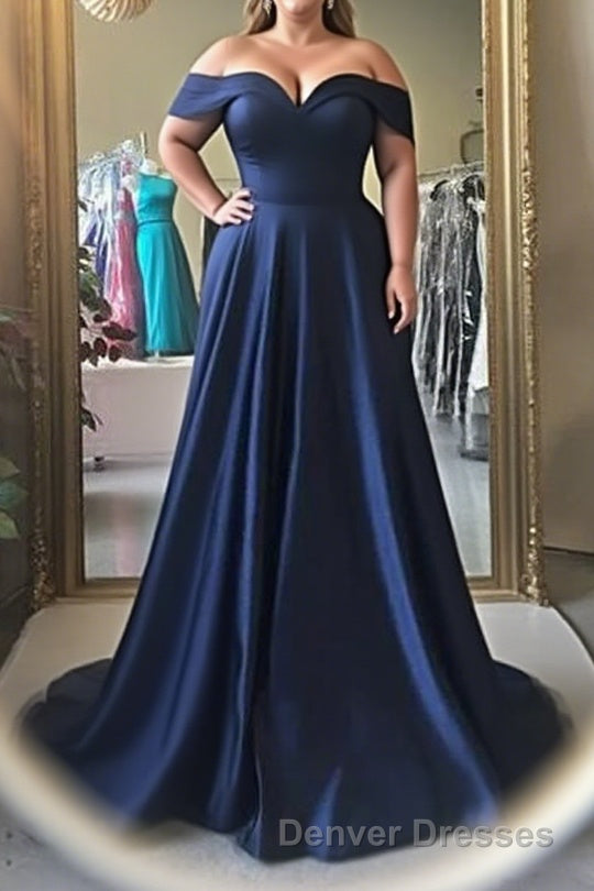 Simple Off The Shoulder Long Ball Gowns Prom Dress Main image
