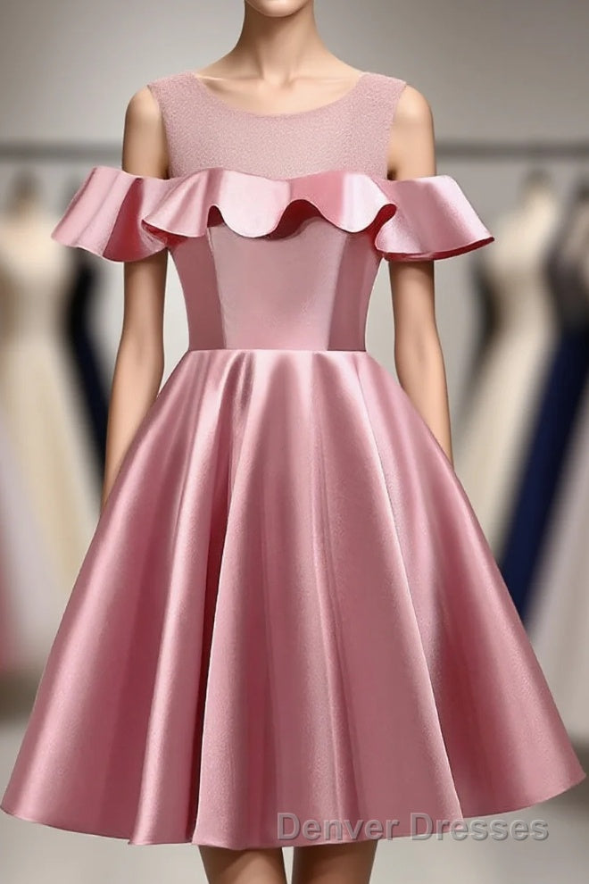 Pink Short Girls Cute Short Prom Dress Main image