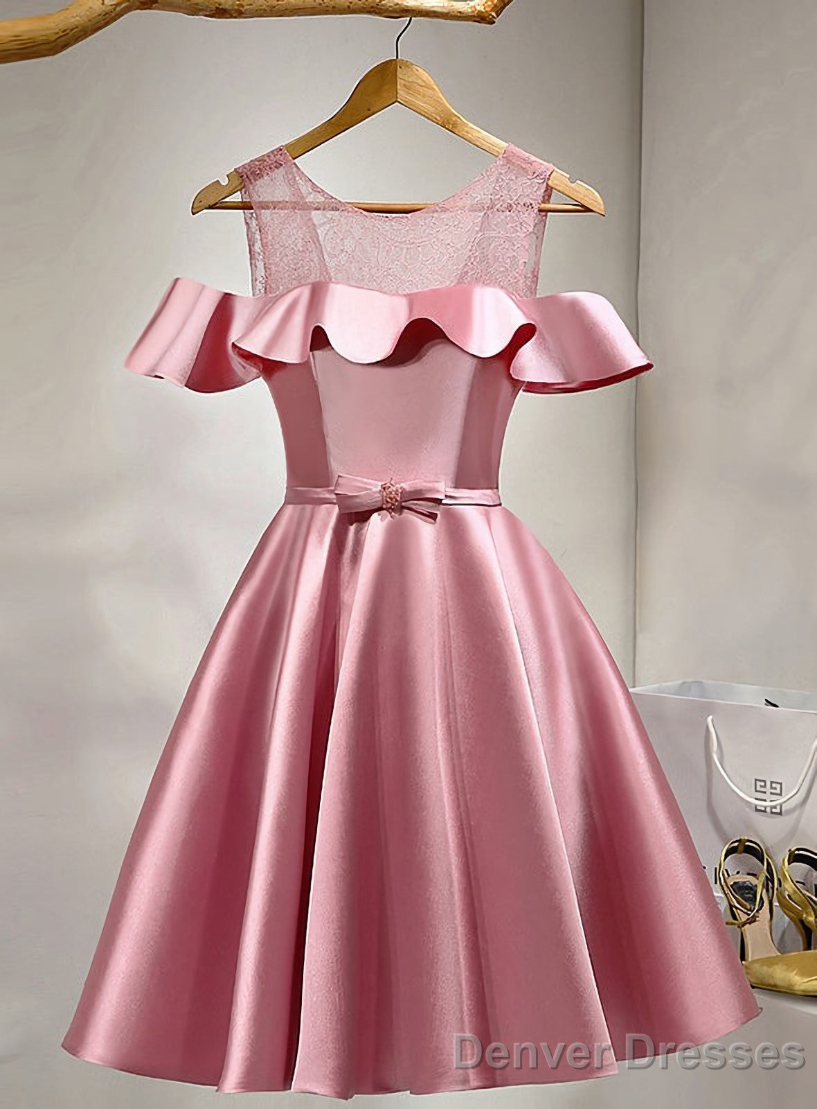 Pink Short Girls Cute Short Prom Dresses Main image