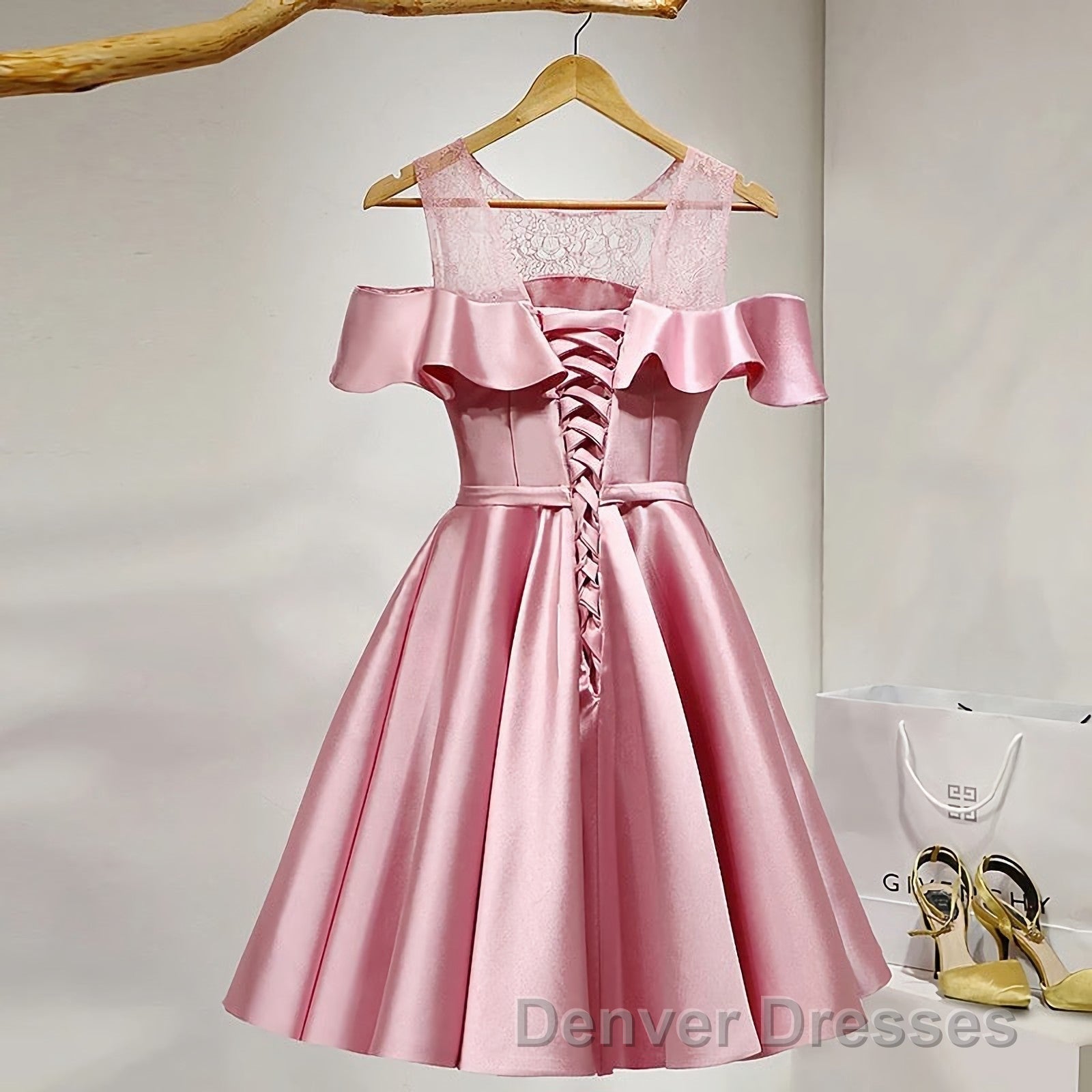 Pink Short Girls Cute Short Prom Dress Secondary image