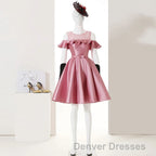 Pink Short Girls Cute Short Prom Dress