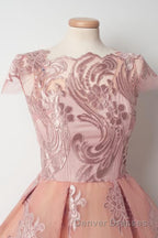 Cap Sleeves Junior Pretty Appliques Short Sweet 16 Prom Dress