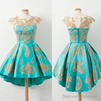 Cap Sleeves Applique Lovely Short Homecoming Dresses