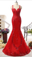 100%Real Photo Long Sweetheart Tulle Mermaid vestido de festa Sequined Appliques Floor Length Evening Dresses