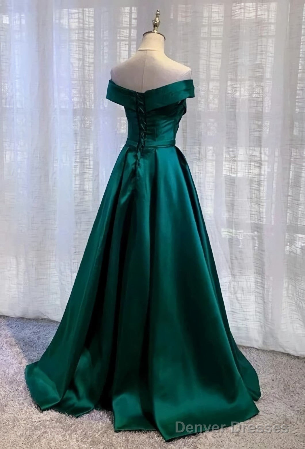 Satin Long Sweetheart Junior Prom Dresses, Elegant Evening Dresses Secondary image