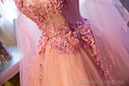 Tulle Sweet 16 With Lace Applique Long Party Dresses