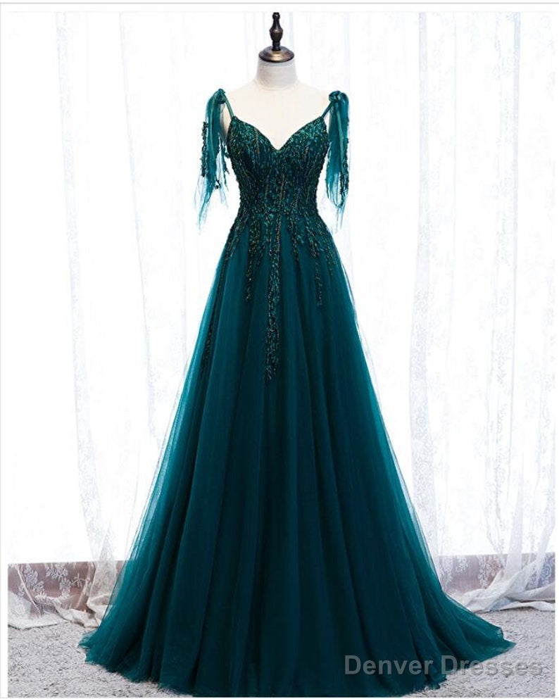Green Formal Dress Prom Dress Handmade Homecoming Cocktail Formal Evening Dress Main image