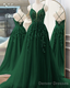 Spaghetti Strap Green Prom Dresses Lace Applique A Line Elegant Prom Gown Pageant Dresses For Women