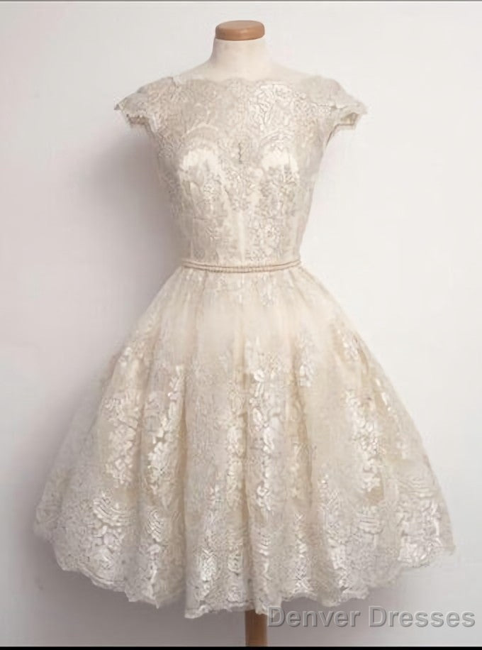 New Arrival Short Mini Lace O Neck Real Made On Sale Homecoming Dresses Main image