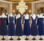 Short Navy Blue Chiffon Mismatch Maid Of Honor Girls Group In Knee Length Simple Cheap Prom Dress