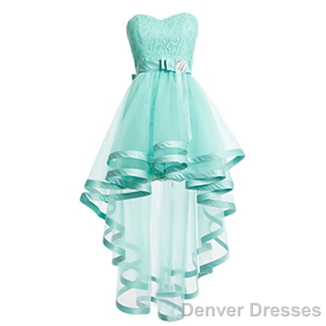 Mint Tulle Homeocming For Teens Simple Short Lace Prom Dresses