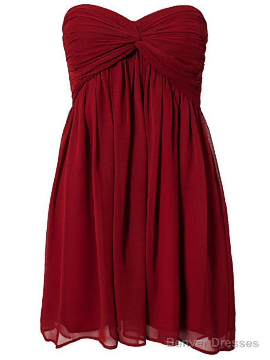 Burgundy Mint Green Short Country Sweet 16 Simple Casual Parties Homecoming Dresses Secondary image