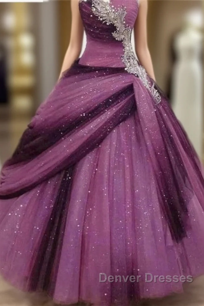 Beautiful Strapless Gorgeous Sequin Shiny Sparkly For Teens Prom Dress