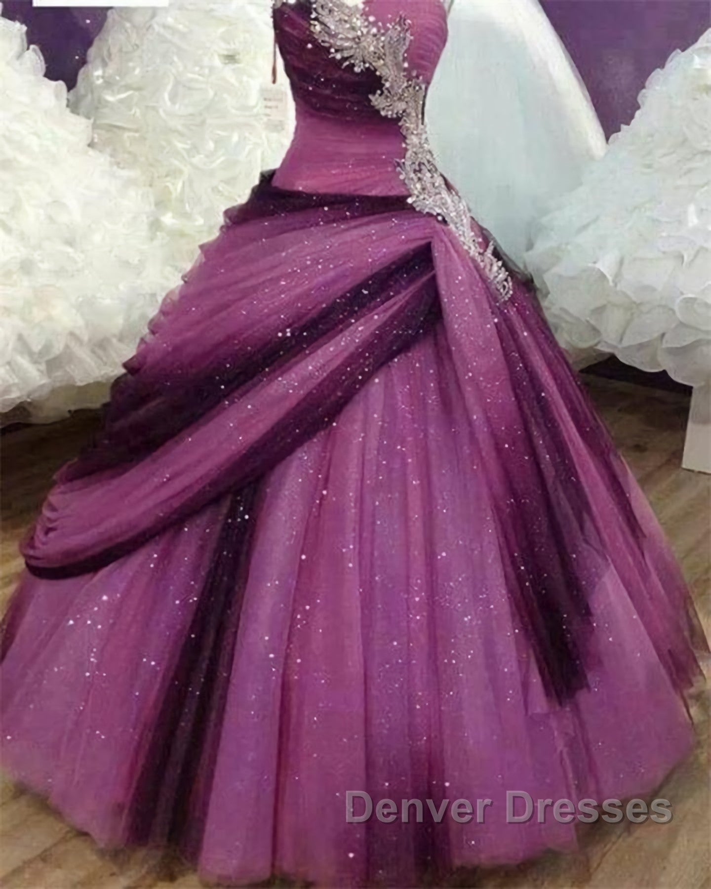 Beautiful Strapless Gorgeous Sequin Shiny Sparkly For Teens Prom Dress