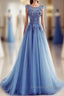 A Line Flowers Long Charming Women Prom Dress