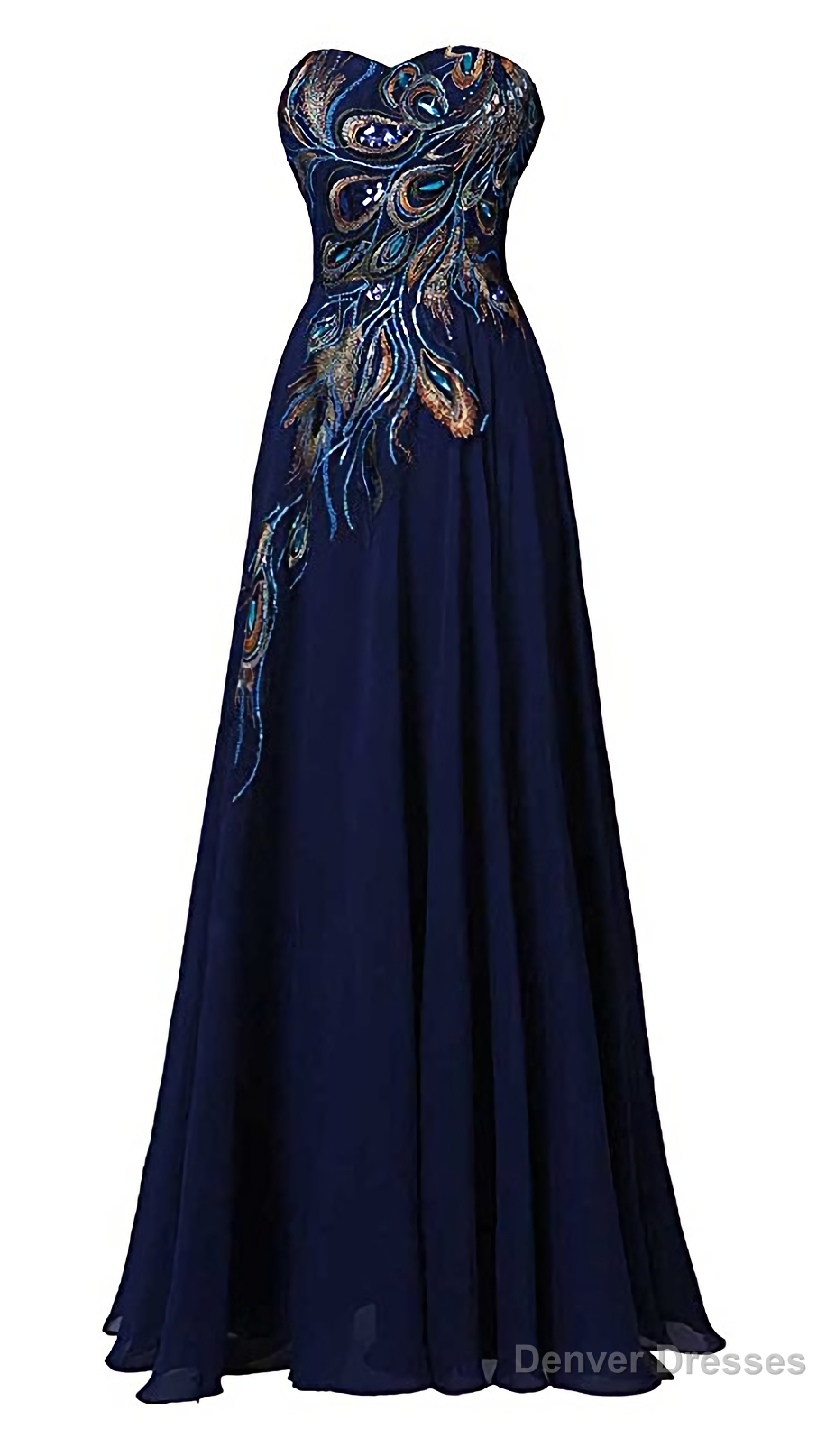 Womens A-line Embroidery Evening Dresses Secondary image