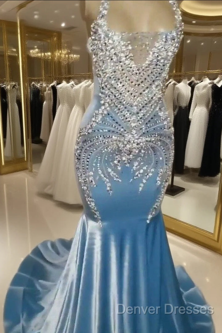 Prom Dress Light Sky Blue Appliques Formal Evening Party Gowns Main image