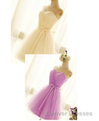 Cute Sweetheart Neck Tulle Short Prom Dress, Bridesmaid Dress