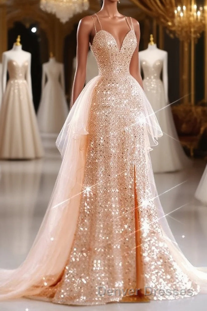 A-Line Prom Dress Sparkle & Shine Dress Wedding Guest Sweet 16 Floor Length Sleeveless Sweetheart Tulle with Sequin Masquerade Dress