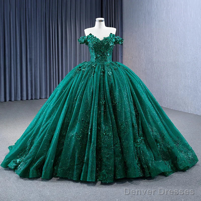 Quinceanera Dress Appliques Dark Green Evening Dresses Sweetheart Sleeveless Ball Gown Secondary image