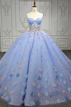 Quinceanera Dress Chic Strapless Sweep Train Evening Dresses Sweetheart Lace Up Prom Dresses