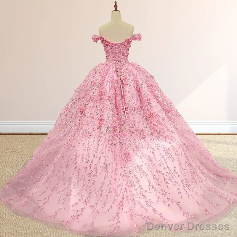 Quinceanera Dress Luxury Ball Gown Appliques Off the Shoulder Sweet Dresses Beading