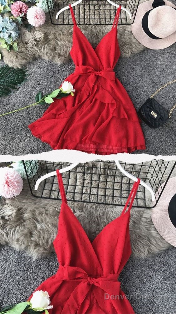 Red Cocktail Dress Homecoming Dress Main image