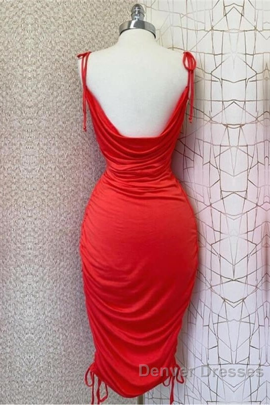 Red Cowl Neck Midi Bodycon Dress Secondary image