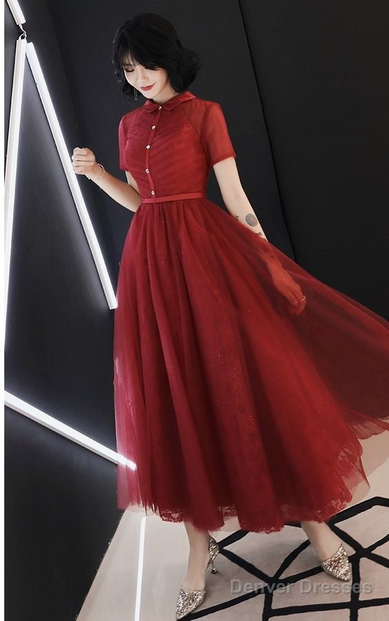 Red Evening Dress, Graduation Dress,Summer, Girl Sweet 16 Dress,Custom Made Prom Dress Main image