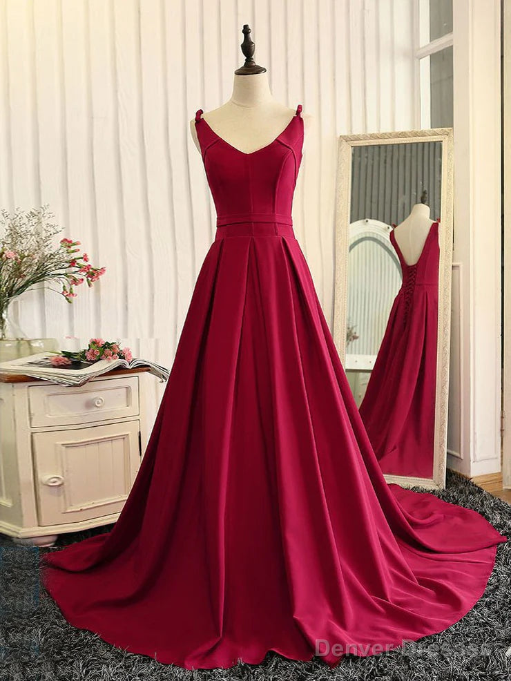 Red Fashionable Long Evening Gown, Red Prom Dress Secondary image