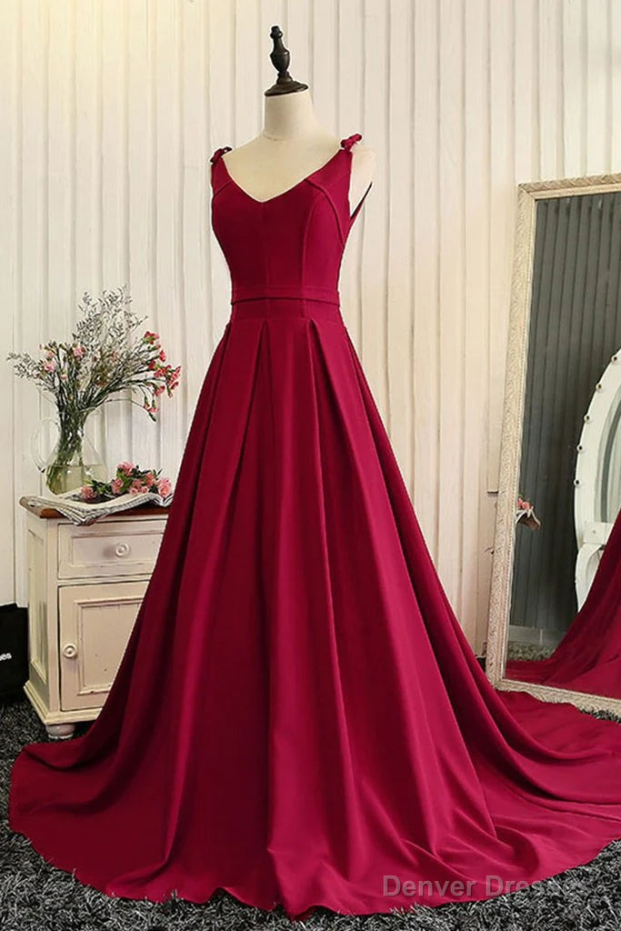 Red Fashionable Long Evening Gown, Red Prom Dress Main image