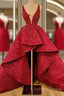 Red Lace Prom Dress Elegant Cocktail Dress Party Sexy Celebrity Dress