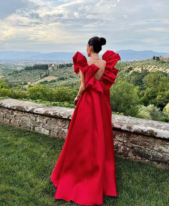 Red Long Formal Prom Dress, Long Evening Party Gown Secondary image