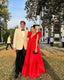Red Long Formal Prom Dress, Long Evening Party Gown