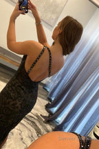 Red One Shoulder Mermaid Prom Dress