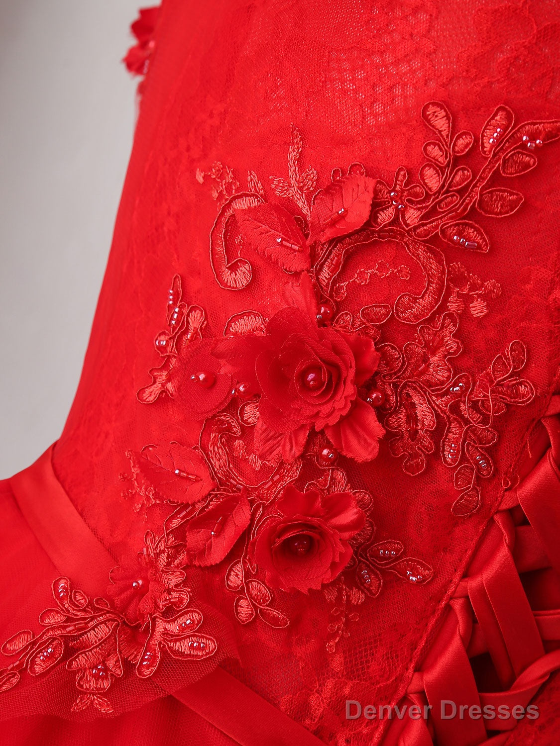 Red Tulle Lace Off Shoulder Short Prom Dress, Red Homecoming Dress