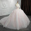 Renata | Blush Ball Gown Lace Strapless Sleeveless Quinceanera Dress