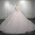 Renata | Blush Ball Gown Lace Strapless Sleeveless Quinceanera Dress