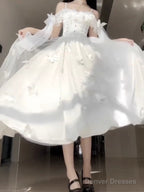 Retro Ball Gown Spaghetti Straps Ankle Length White Prom Dresses Birthday Outfits With Lace