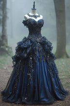 Retro Ball Gown Sweetheart Long Evening Dress Off Shoulder Prom Dress