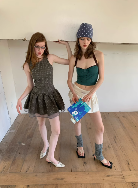 Retro Grey Polka Dot Sleeveless A-Line 17Th Birthday Homecoming Dress Main image