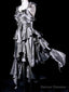 Retro High Low Irregular Spaghetti Straps Gray Short Prom Dresses Birthday Outfits