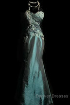 Retro Mermaid Sweetheart Taffeta Long Evening Dress Prom Dress
